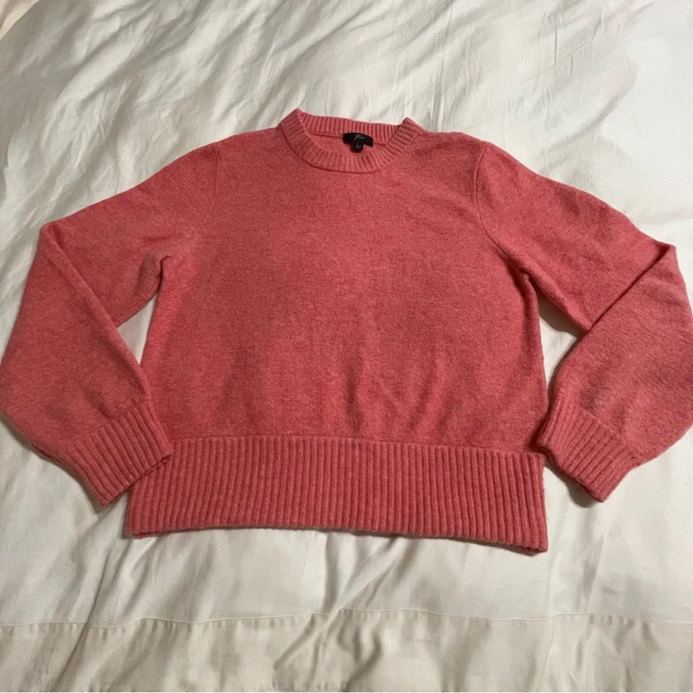 J. Crew -‎ Merino / Alpaca Coral Crew Neck Sweater